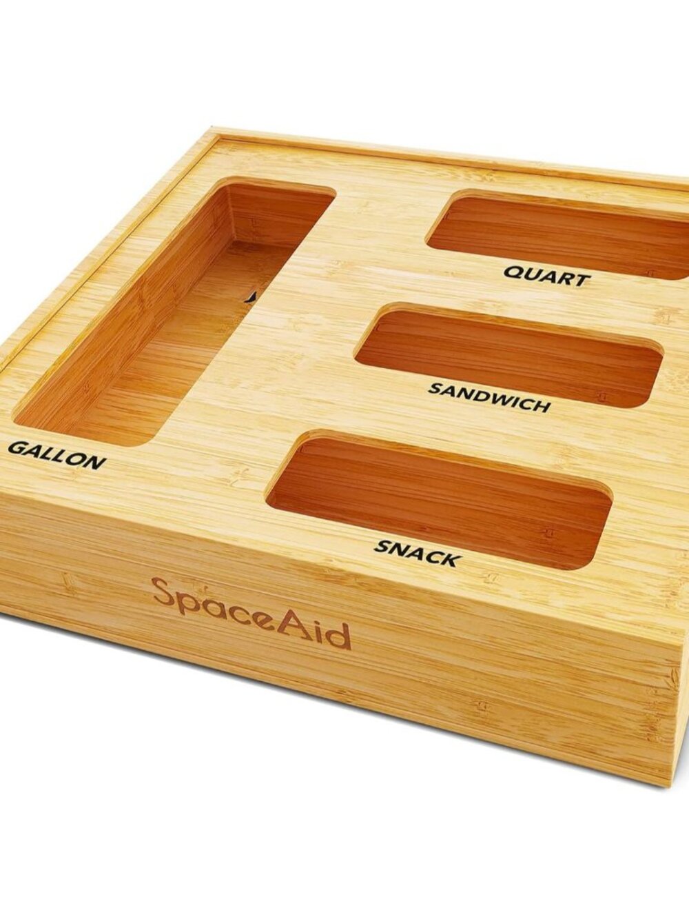Bag Storage Organizer for Kitchen Drawer, Bamboo Organizer, Compatible with Gall